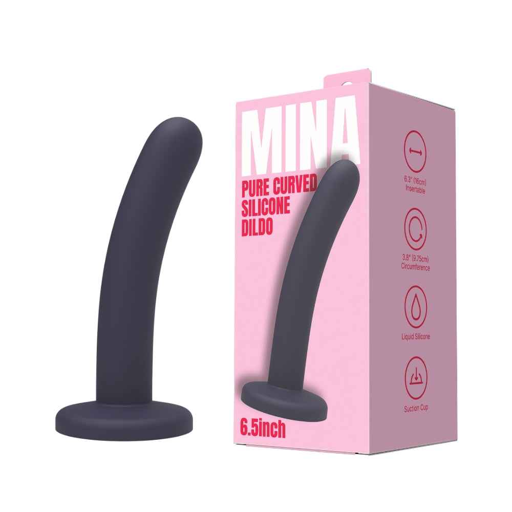 Mina Pure Curved Silicone Dildo 6.5 Inch