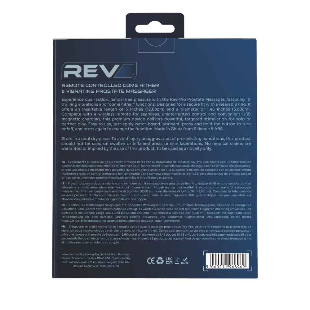 Rev Remote Controlled Come Hither & Vibrating Prostate Massager