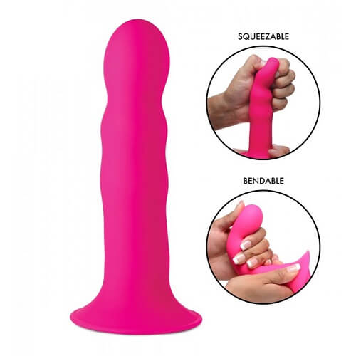 cushioned-core-suction-cup-silicone-dildo-5-inch