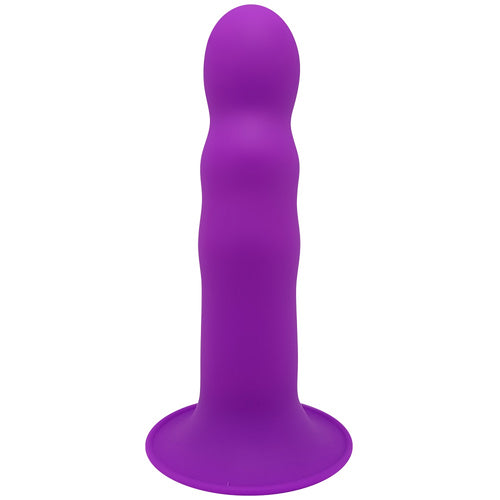 cushioned-core-suction-cup-ribbed-silicone-dildo-7-inch