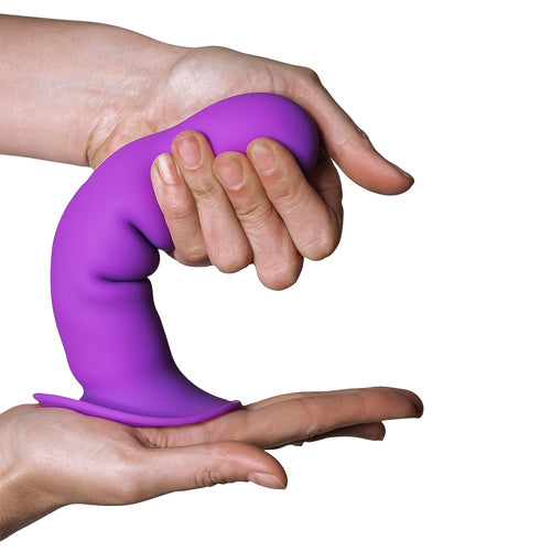 cushioned-core-suction-cup-ribbed-silicone-dildo-7-inch